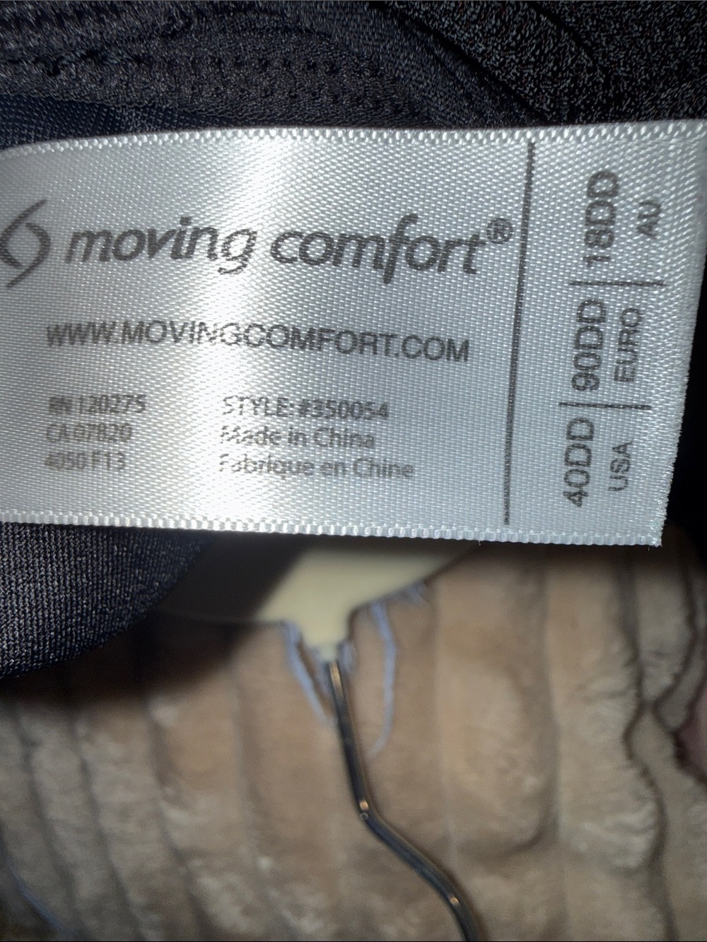 Moving Comfort Black High-Impact Sports Bra with Adjustable Straps - Picture 5 of 5